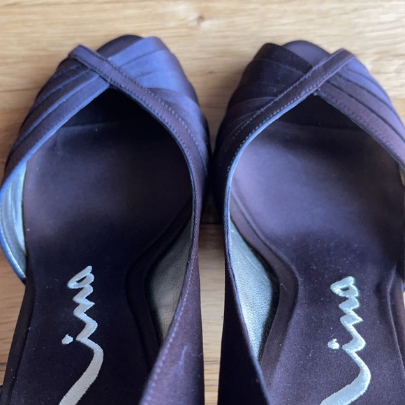 Nina Fleur Brown Chocolate Luste Peep-toe Pumps - Picture 6 of 11